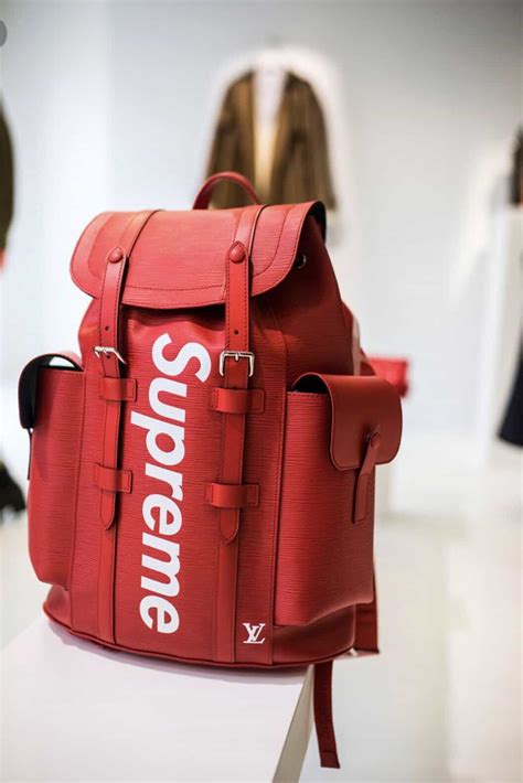 supreme bag lv fake|false supreme x lv backpack.